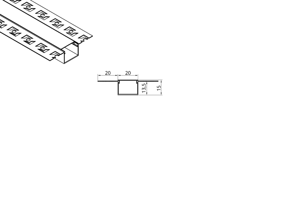 Aluminium LED Casing for Ceiling & Wall 2 Elitaco DH-AP-DLC